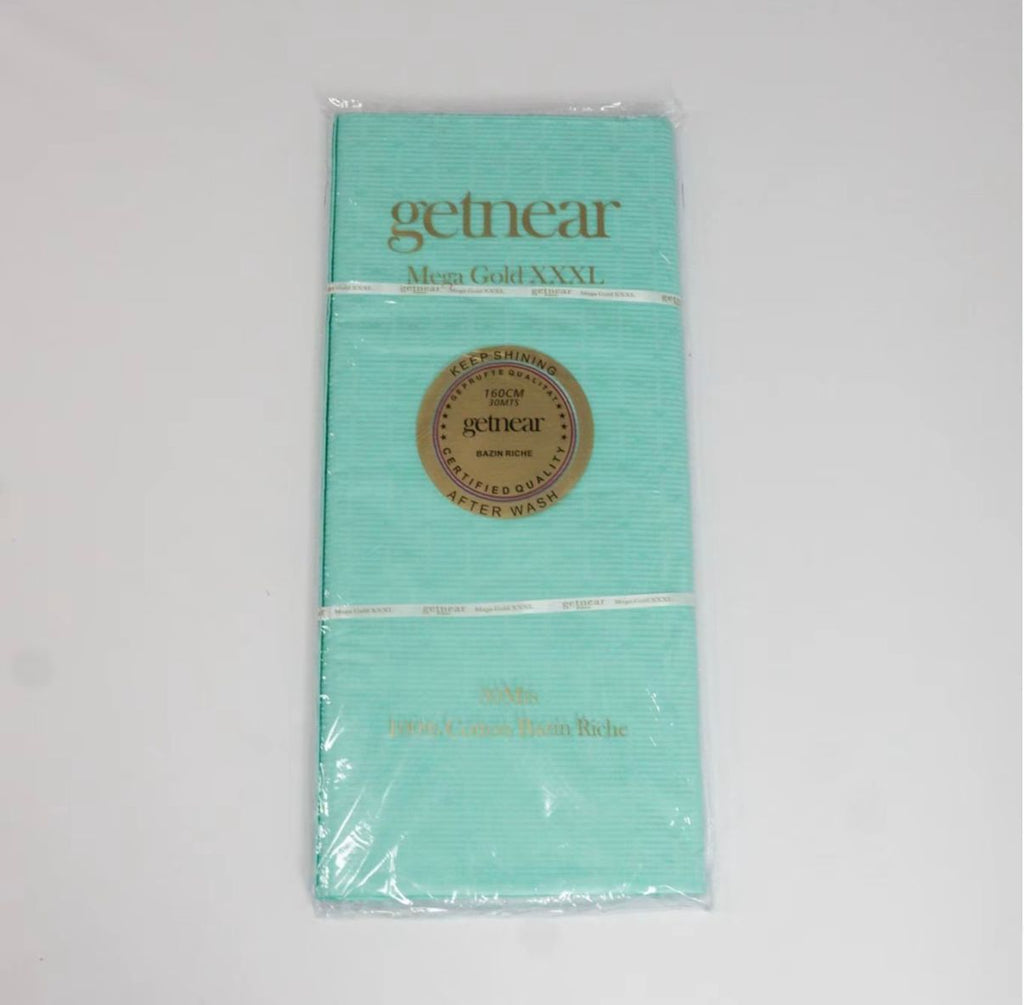 BAZIN RICHE BLEU TURQUOISE MEGA GOLD (PRIX AU METRE)