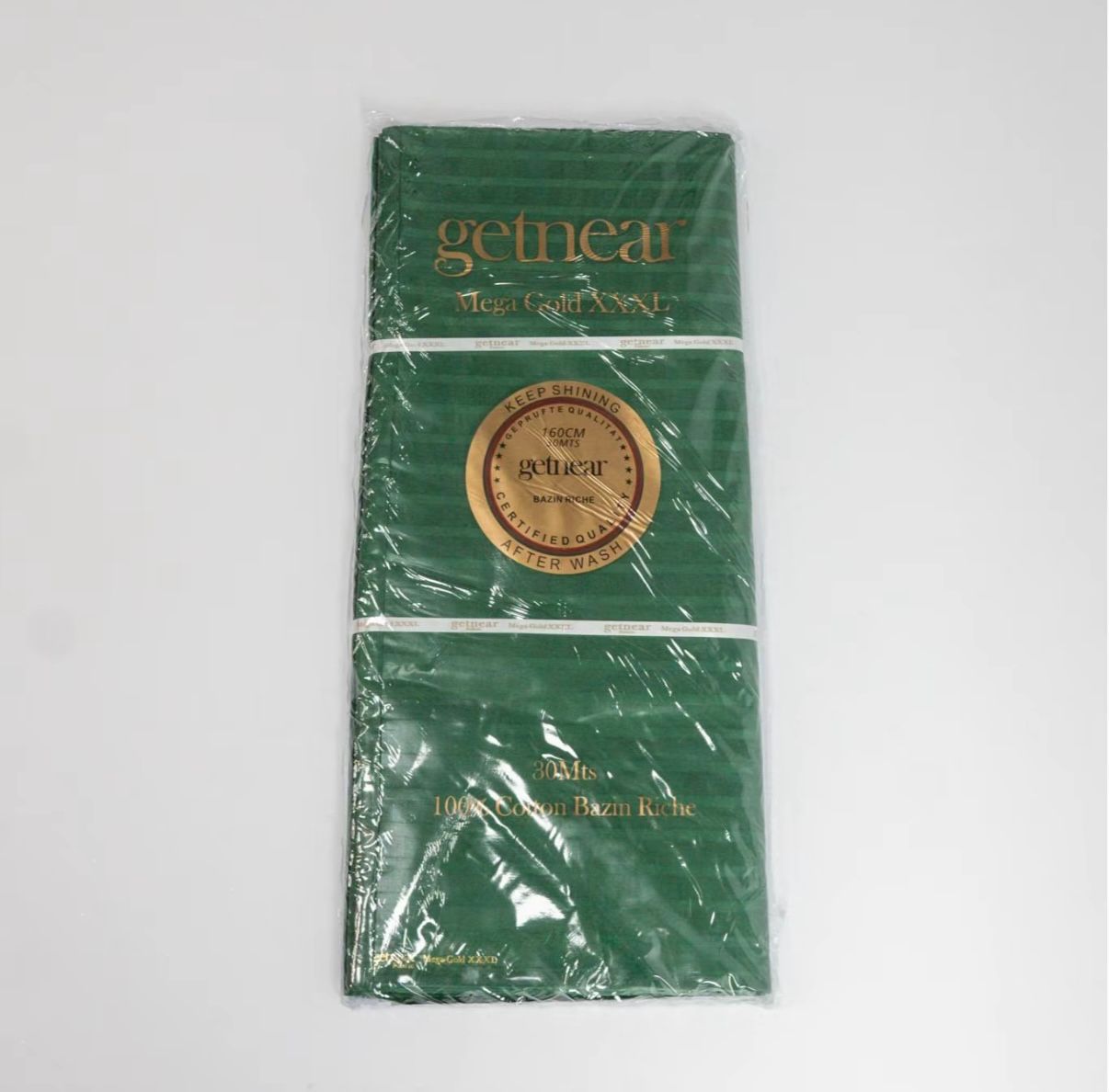 BAZIN RICHE VERT SENEGAL MEGA GOLD