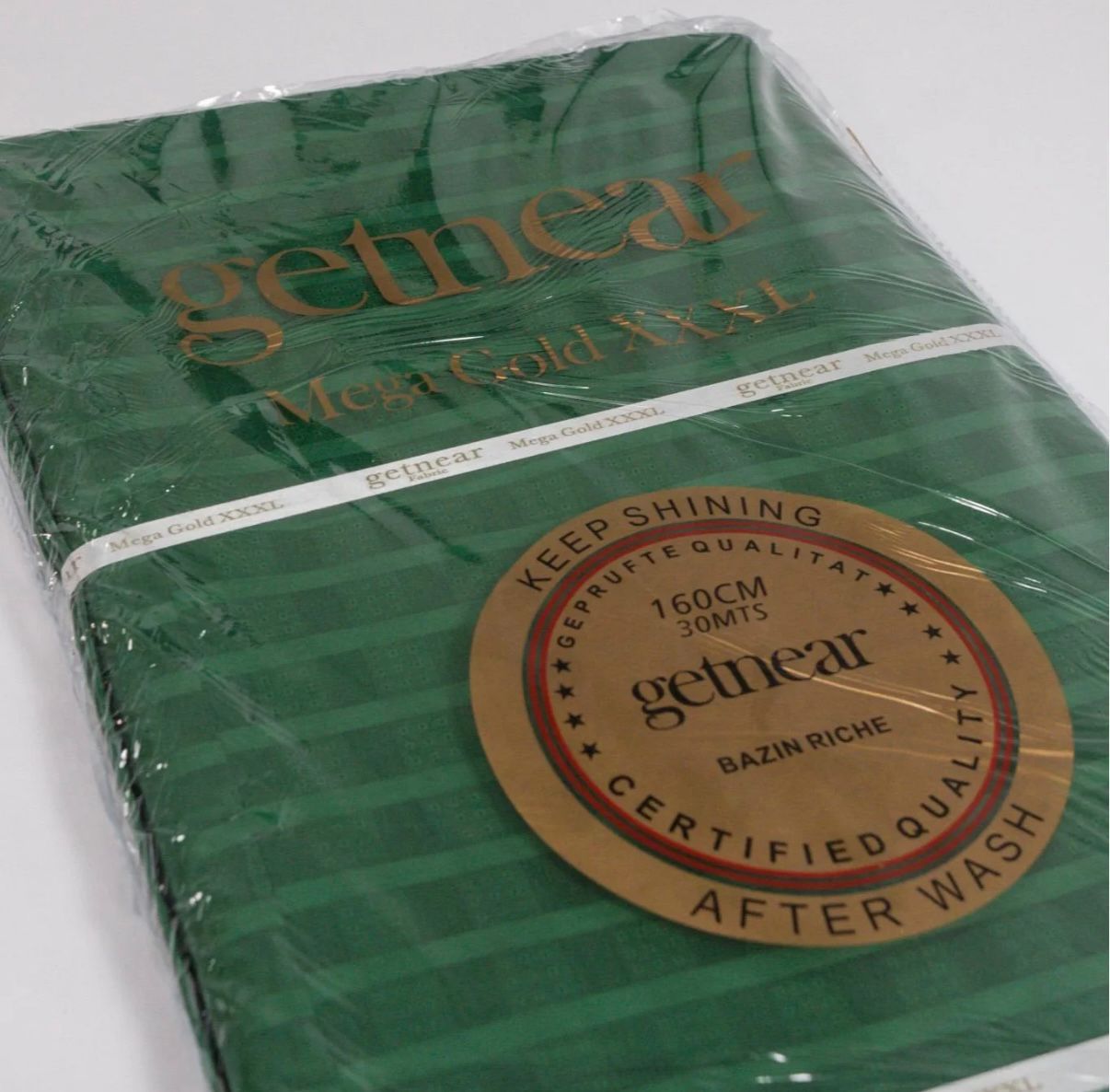 BAZIN RICHE VERT SENEGAL MEGA GOLD