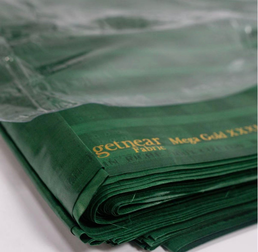 BAZIN RICHE VERT SENEGAL MEGA GOLD