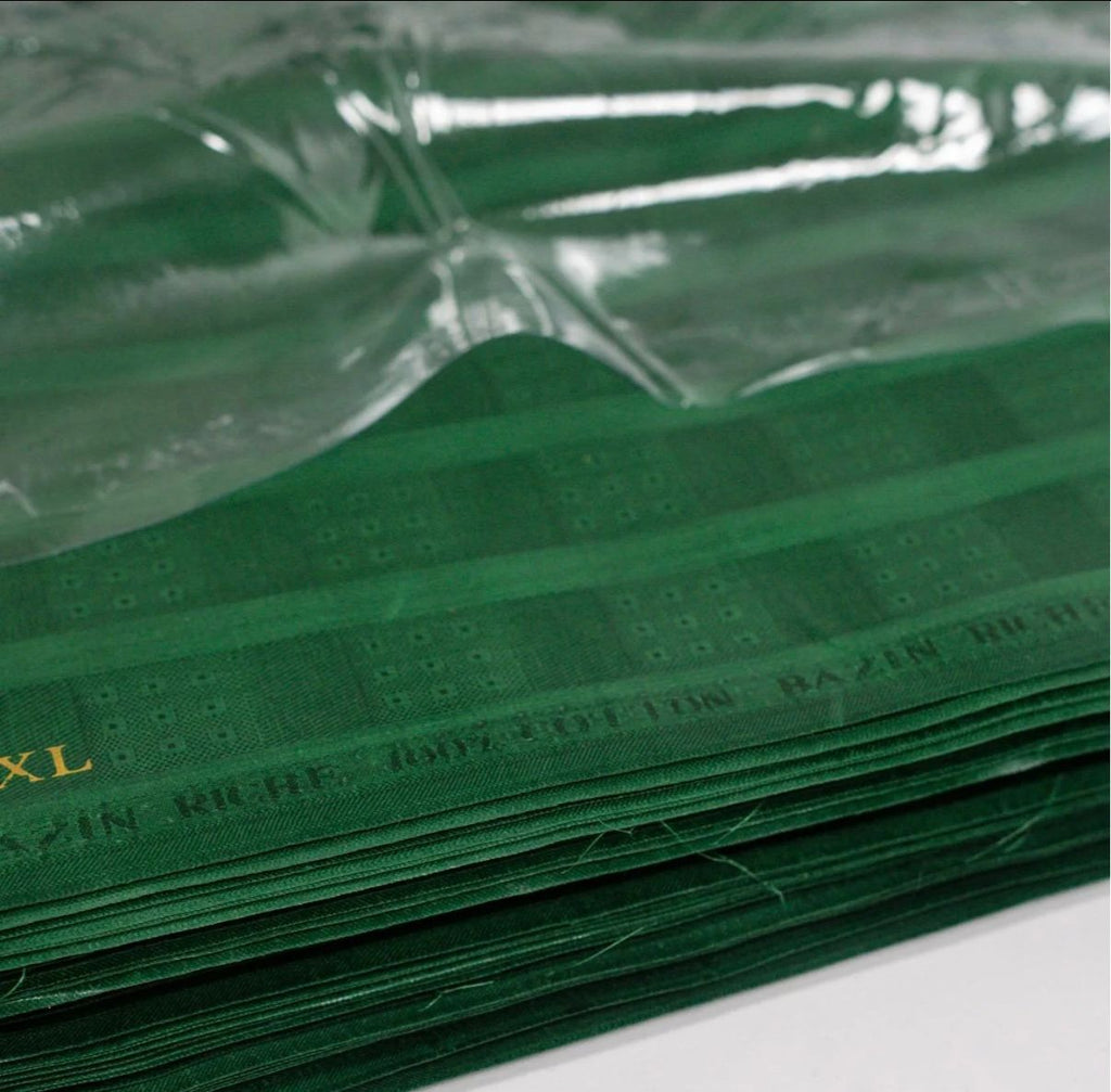 BAZIN RICHE VERT SENEGAL MEGA GOLD