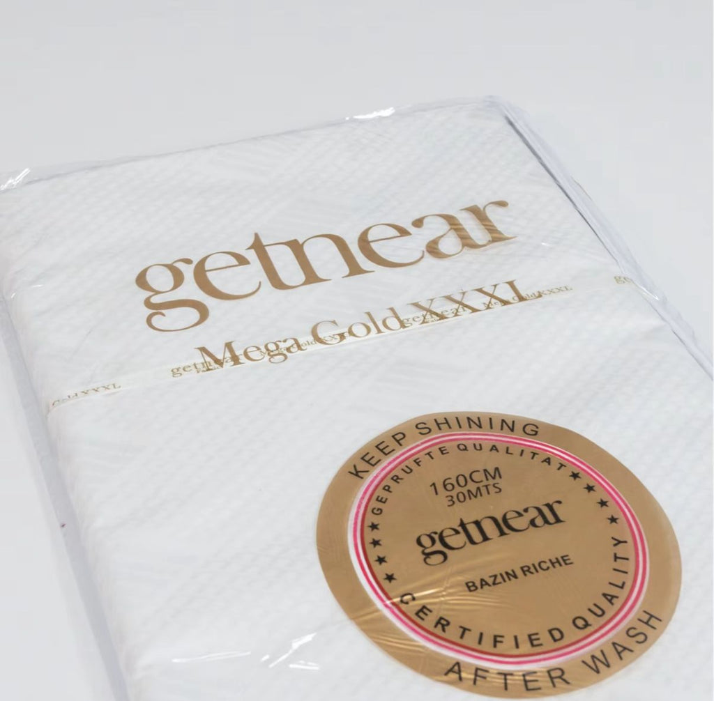 BAZIN RICHE BLANC GIVRE MEGA GOLD (PRIX AU METRE)