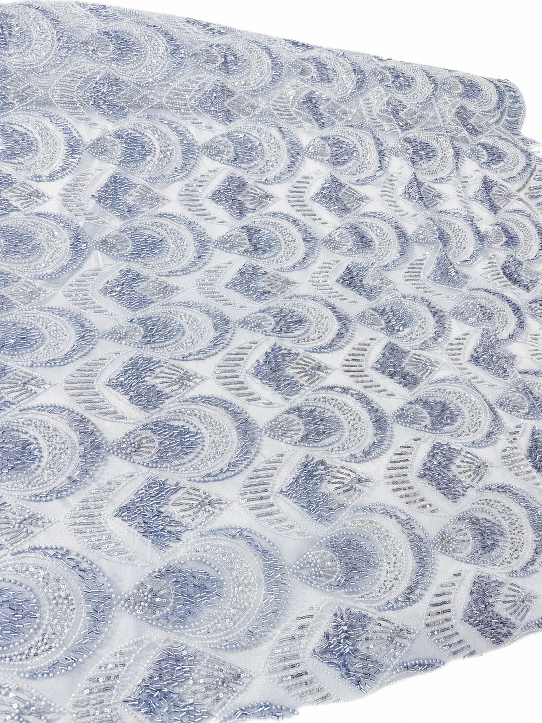 PERLAGE + DOUBLURE BLEU CIEL / METRE