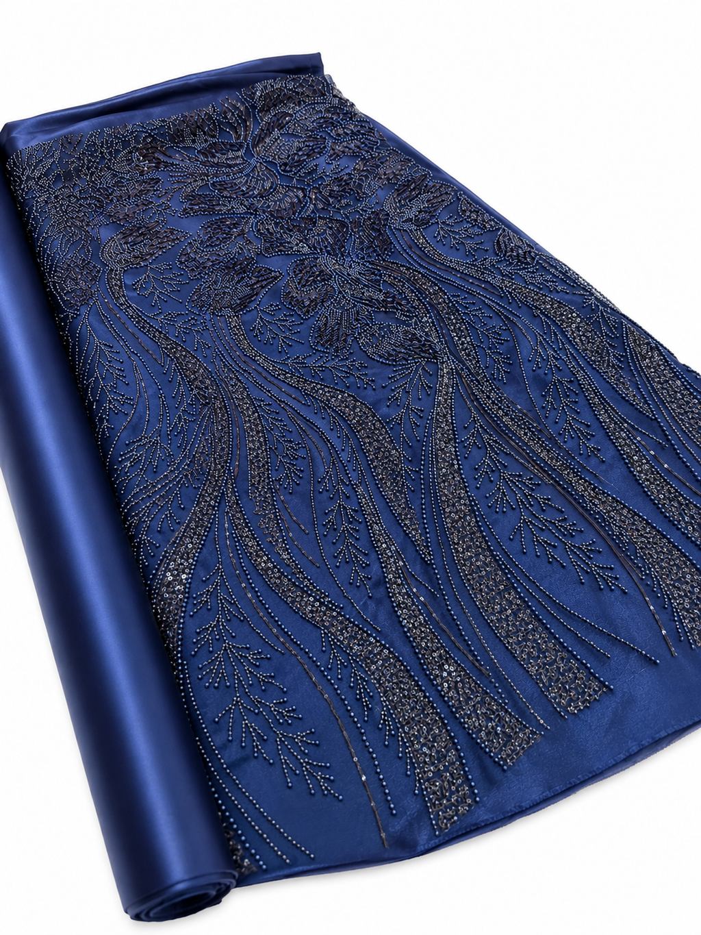 PERLAGE + DOUBLURE BLEU NUIT / METRE