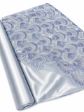 PERLAGE + DOUBLURE BLEU CIEL / METRE